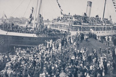 Volunteer Canadian troops embarking at Victoria, British Columbia, Canada by Unbekannt Unbekannt